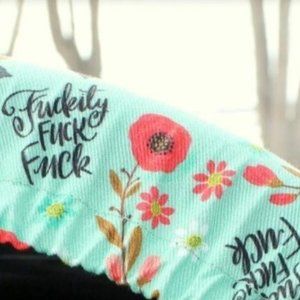 Green Floral Cursing Steering Wheel Cover